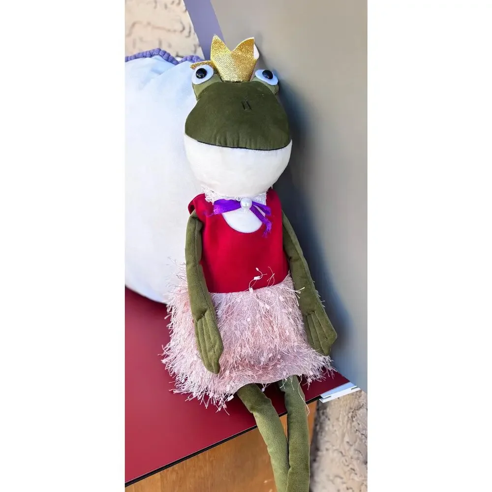 Shelf Sitter. Plush. Debi Lily Green Frog Princess Doll. - Picture 2 of 9
